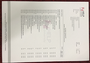 Buy HELP University fake transcript