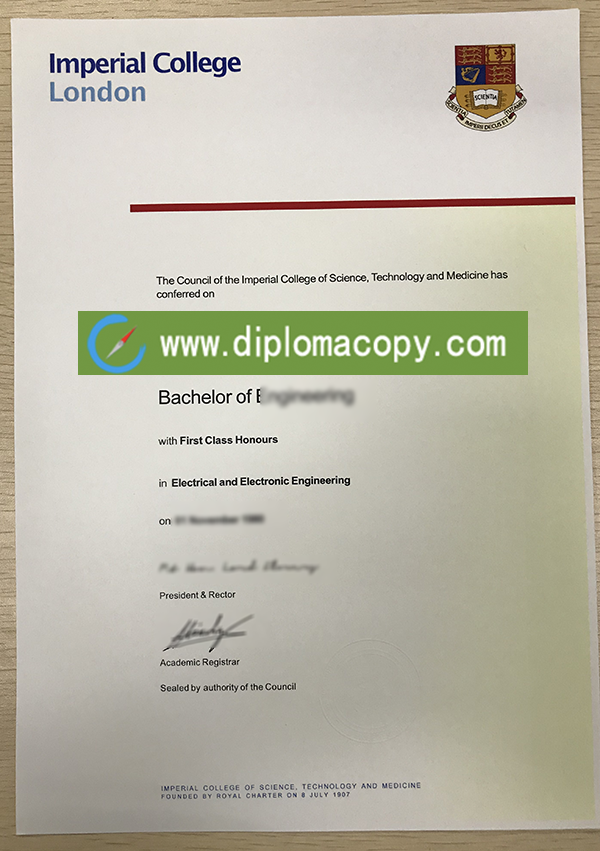 Imperial College London degree paper