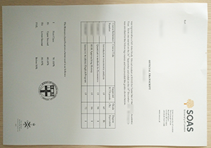 SOAS University of London transcript