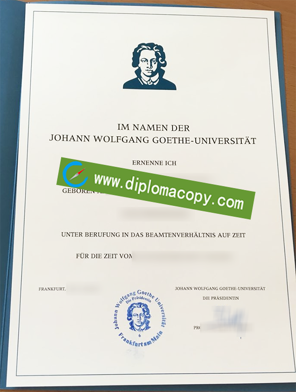 Goethe-Universität diploma, Goethe University Frankfurt degree