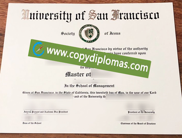 University of San Francisco diploma